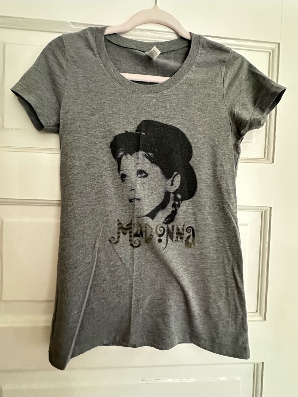 Madonna Graphic Tee in Heather Gray